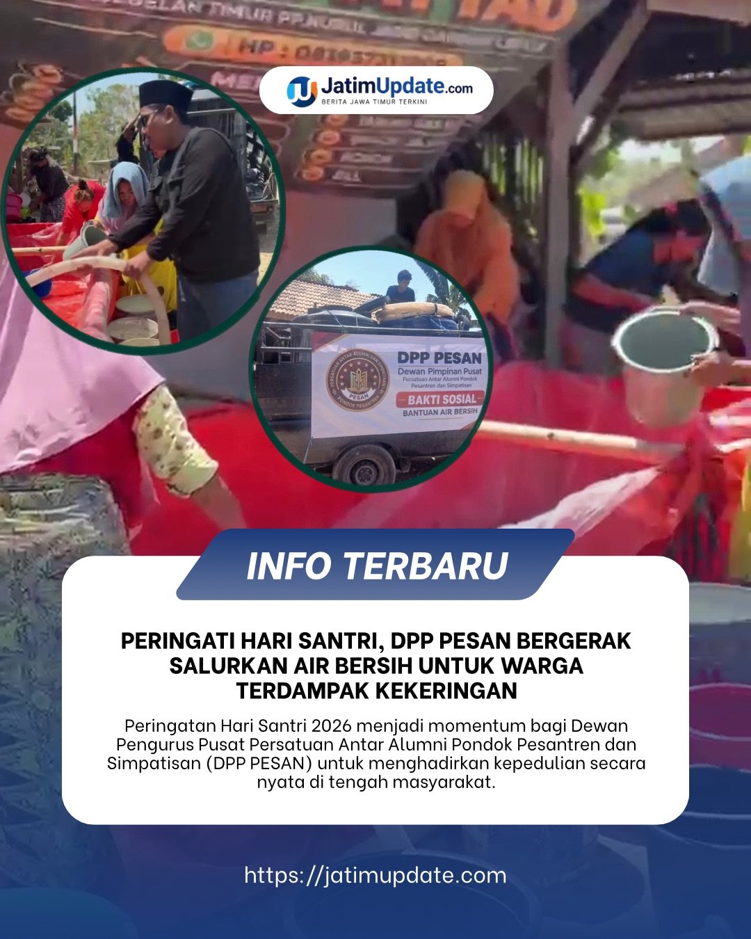 Peringati Hari Santri, DPP PESAN Bergerak Salurkan Air Bersih untuk Warga Terdampak Kekeringan (Ilustrasi)