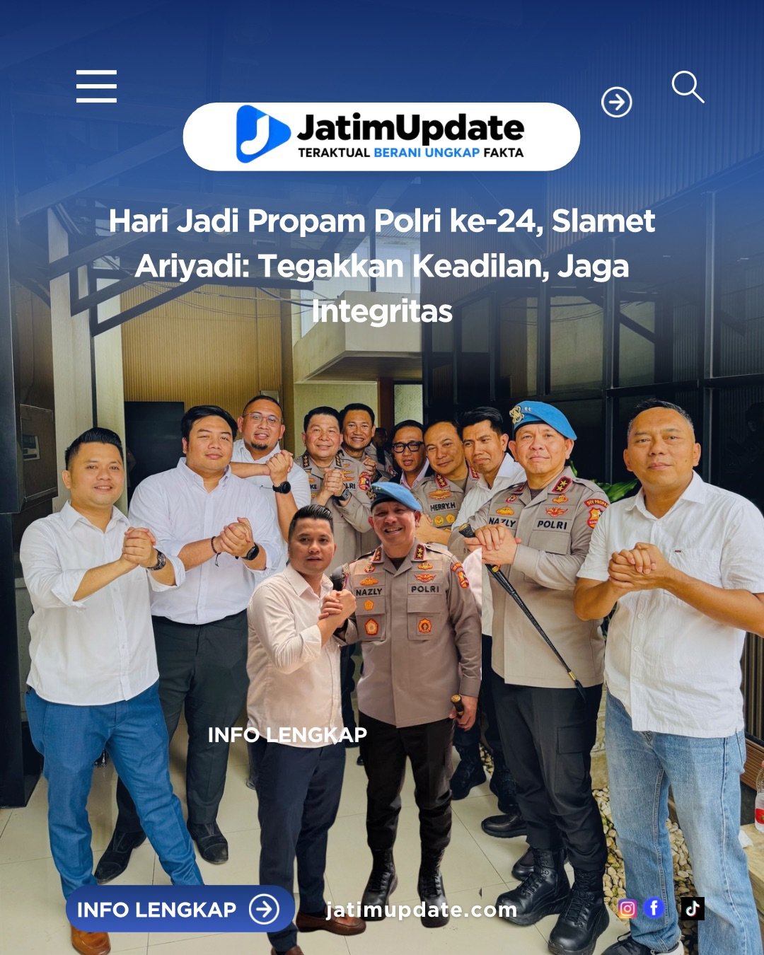 Hari Jadi Propam Polri ke-24, Slamet Ariyadi: Tegakkan Keadilan, Jaga Integritas (Ilustrasi)
