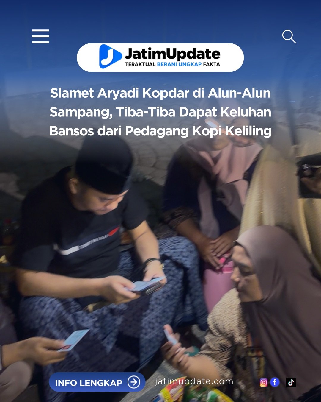 Slamet Aryadi Kopdar di Alun-Alun Sampang, Tiba-Tiba Dapat Keluhan Bansos dari Pedagang Kopi Keliling (Ilustrasi)