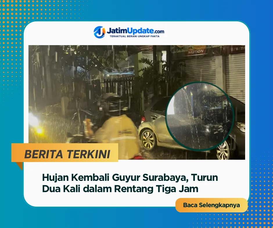 Hujan Kembali Guyur Surabaya, Turun Dua Kali dalam Rentang Tiga Jam (Ilustrasi)