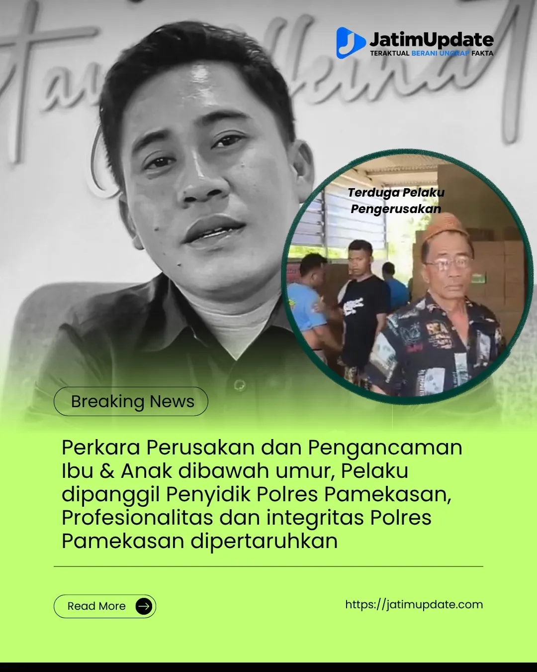 Perkara Perusakan dan Pengancaman Ibu - Anak dibawah umur, Pelaku dipanggil Penyidik Polres Pamekasan, Profesionalitas dan integritas Polres Pamekasan dipertaruhkan (Ilustrasi)
