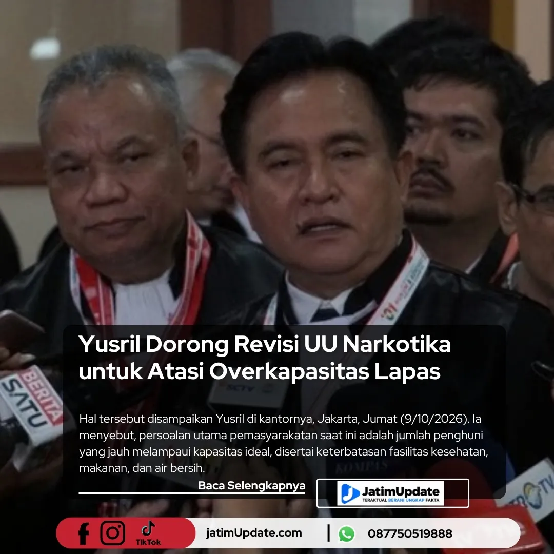 Yusril Dorong Revisi UU Narkotika untuk Atasi Overkapasitas Lapas (Ilustrasi)