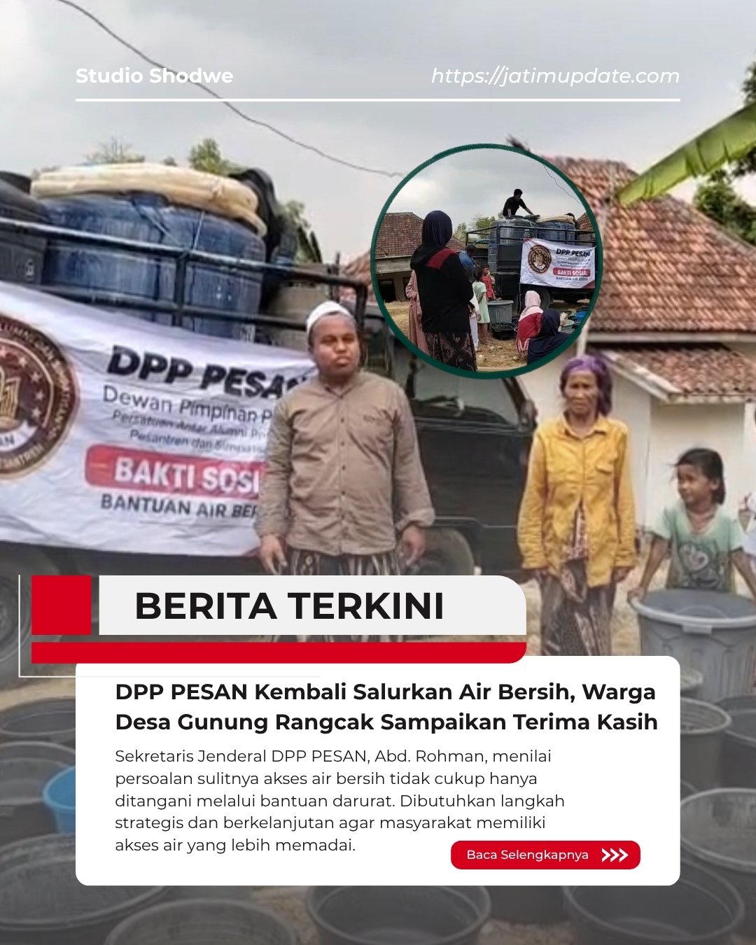 DPP PESAN Kembali Salurkan Air Bersih, Warga Desa Gunung Rancak Sampaikan Terima Kasih (Ilustrasi)