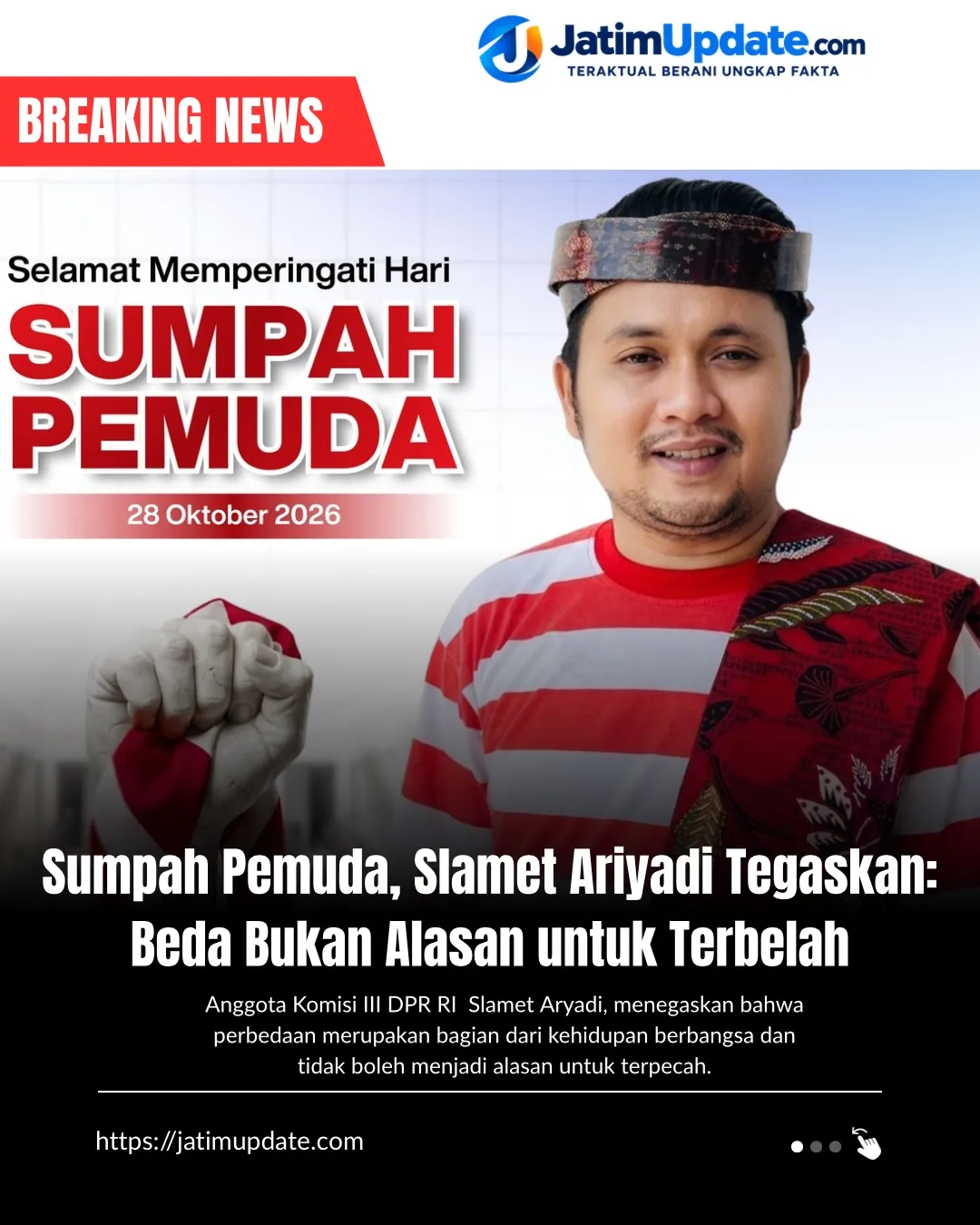 Sumpah Pemuda, Slamet Ariyadi Tegaskan: Beda Bukan Alasan untuk Terbelah (Ilustrasi)